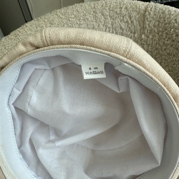 Cream Newsboy Cap - Picture 5 of 5